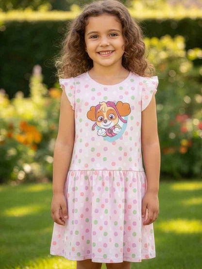 Girls Printed Lilac AOP Dress