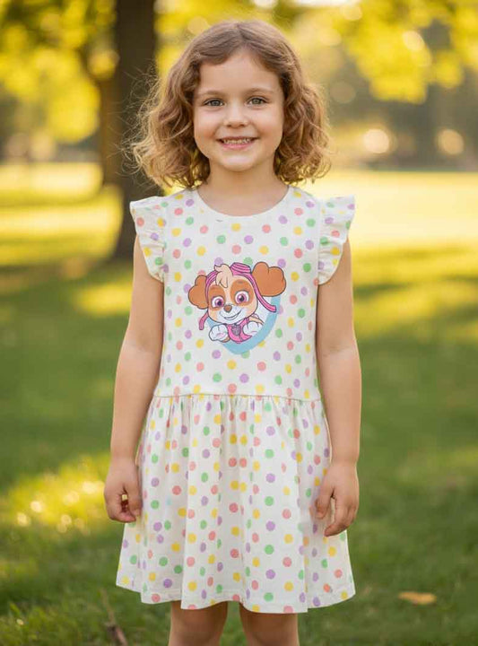 Girls Allover Printed Knit Dress