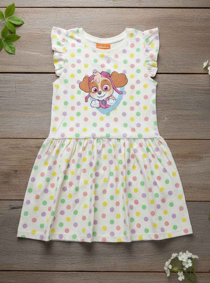 Girls Allover Printed Knit Dress