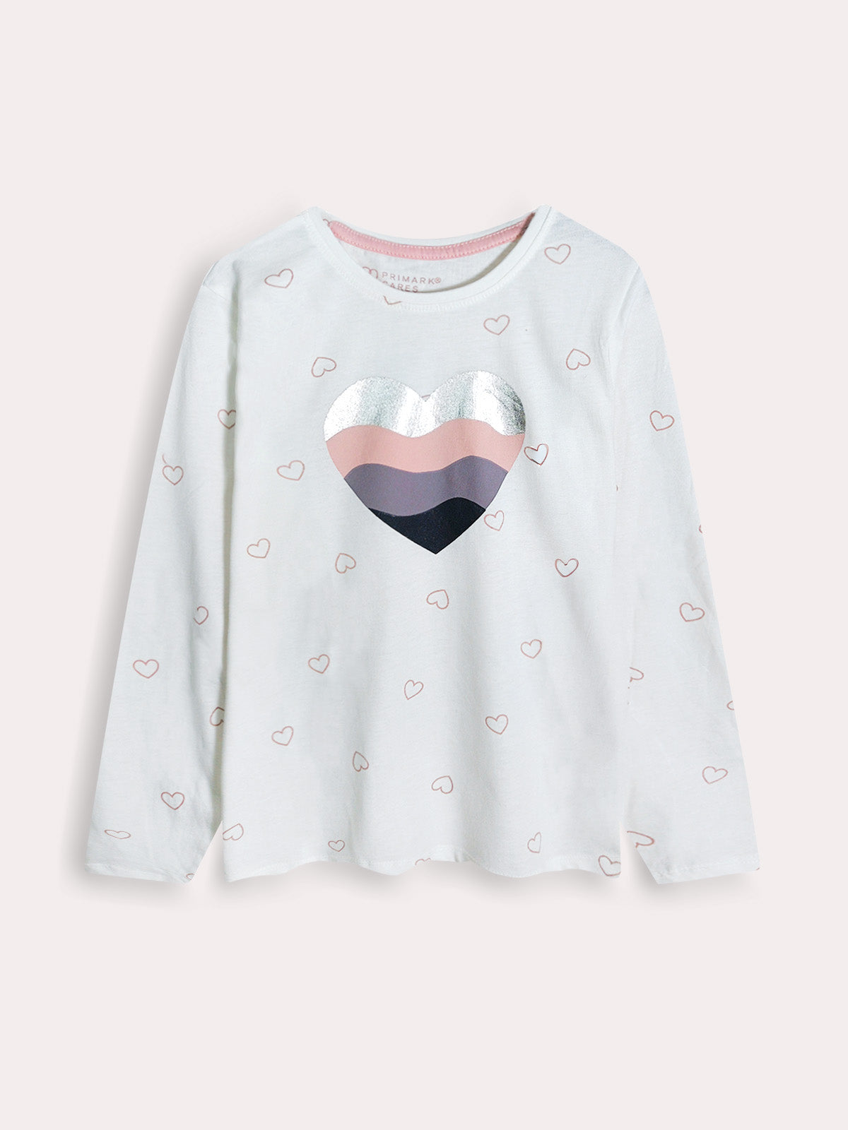 Girls Printed Off White T-Shirt