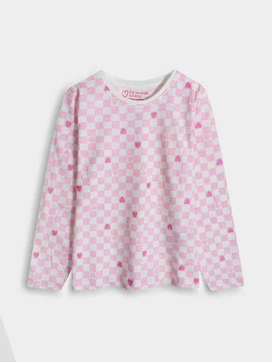 Girls Pink AOP  T-Shirt