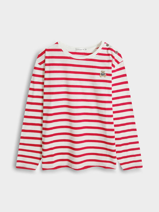 Girls Long Sleeve Striped Top