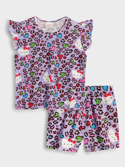 Girls AOP Shorts Set