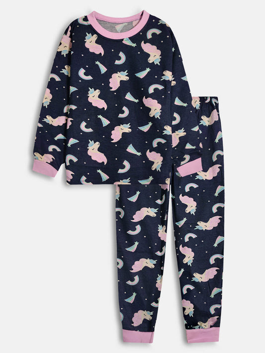 Girls Printed Pyjama Set