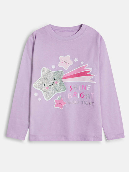 Girls Printed Pyjama Set