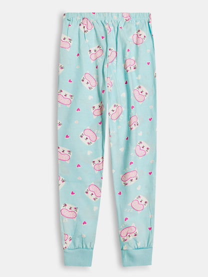 Girls Printed Pyjama Set | Kids Wholesale Nightwear | G22163C