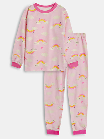 Girls Printed Pyjama Set