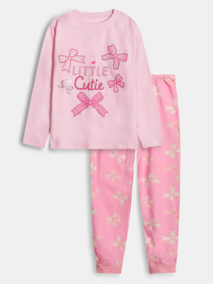 Girls Printed Pyjama Set