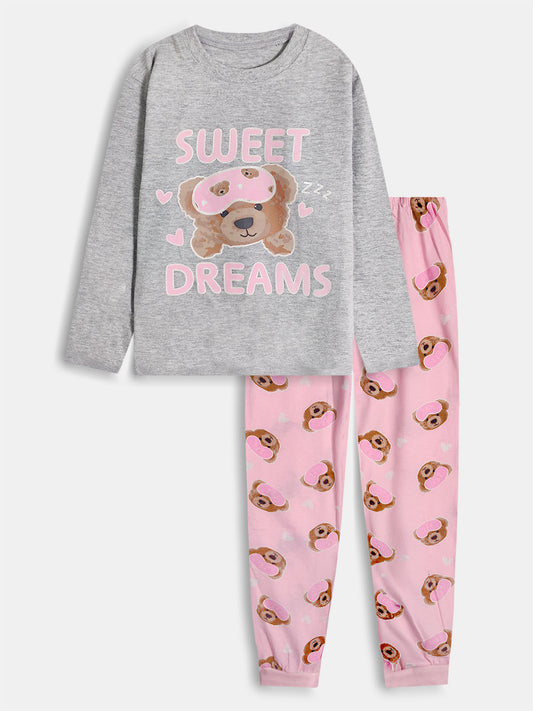 Girls Printed Pyjama Set