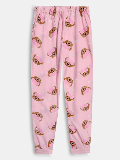 Girls Printed Pyjama Set