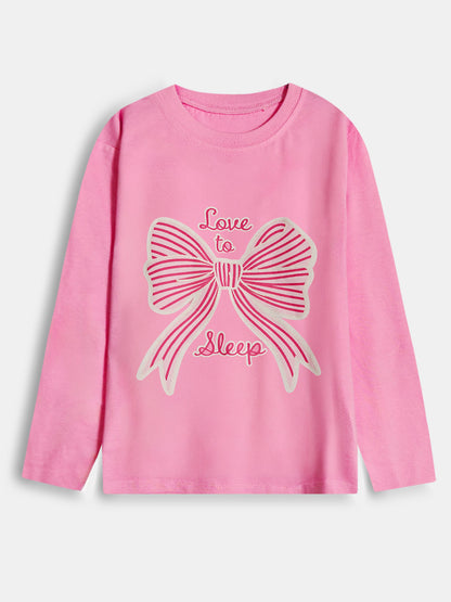 Girls Printed Pyjama Set | Wholesale Kids Nightwear | G22163M