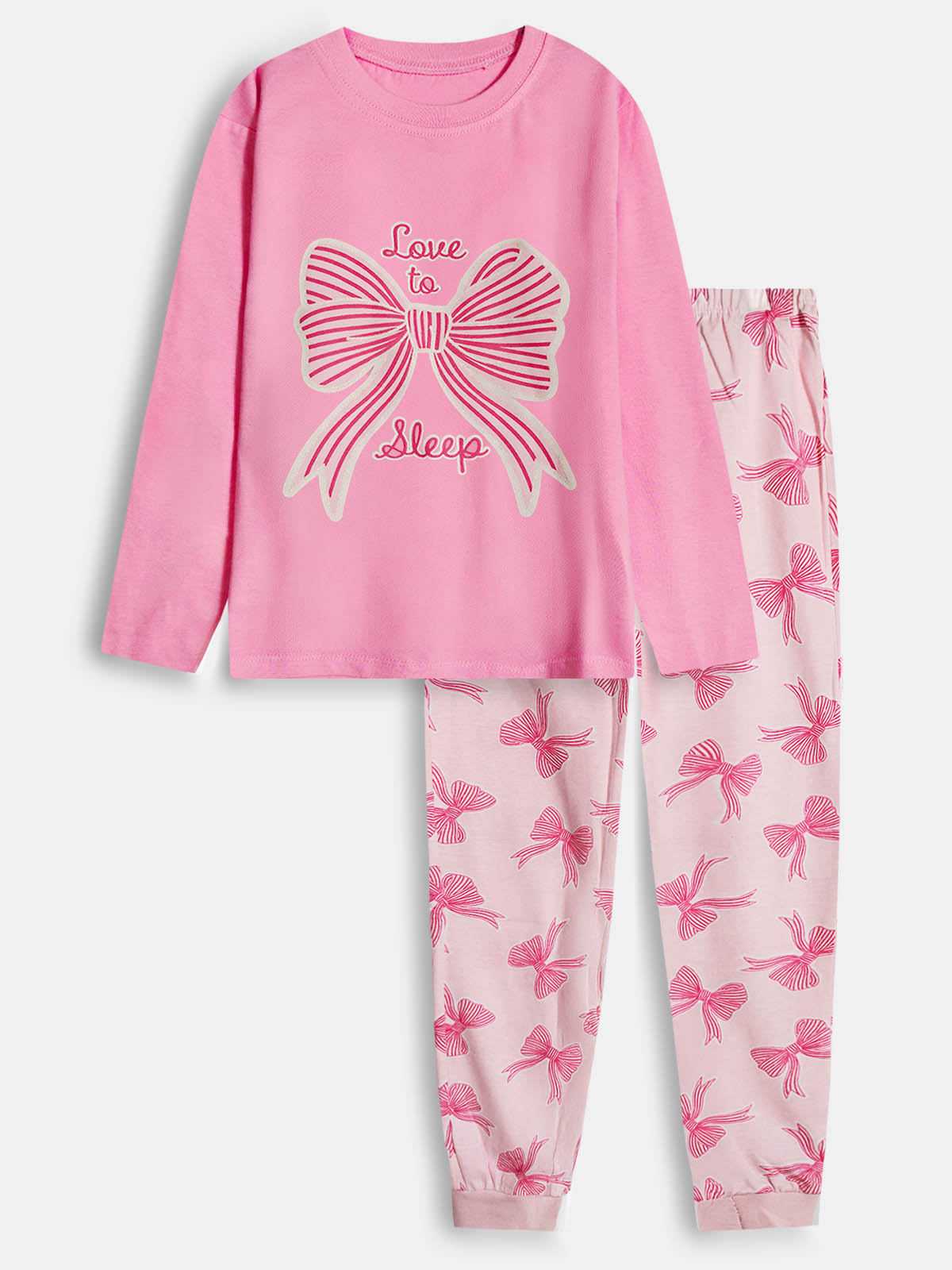 Girls Printed Pyjama Set | Wholesale Kids Nightwear | G22163M