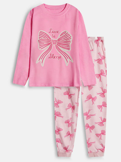 Girls Printed Pyjama Set | Wholesale Kids Nightwear | G22163M