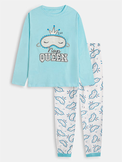 Girls Printed Pyjama Set