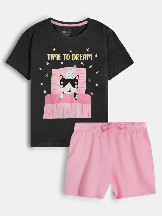 Girls Printed Shorty Sets