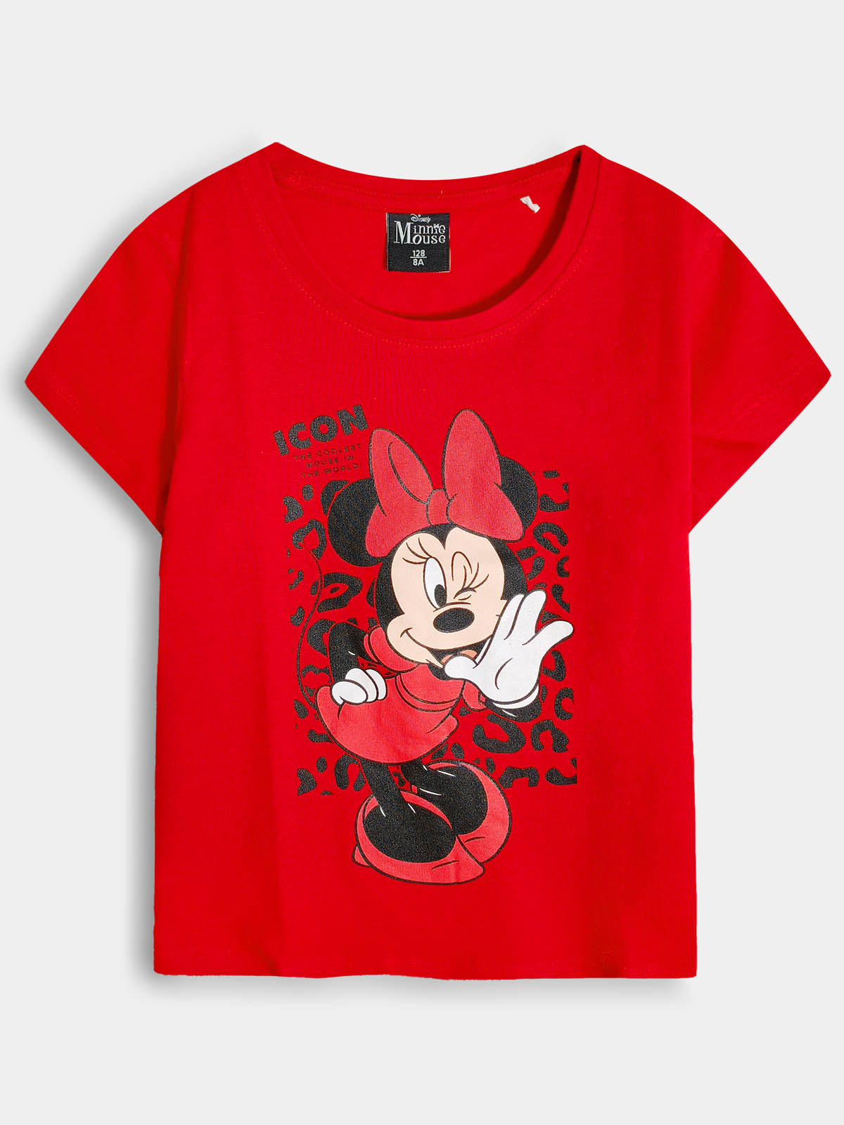 Girls Printed Red T-Shirt