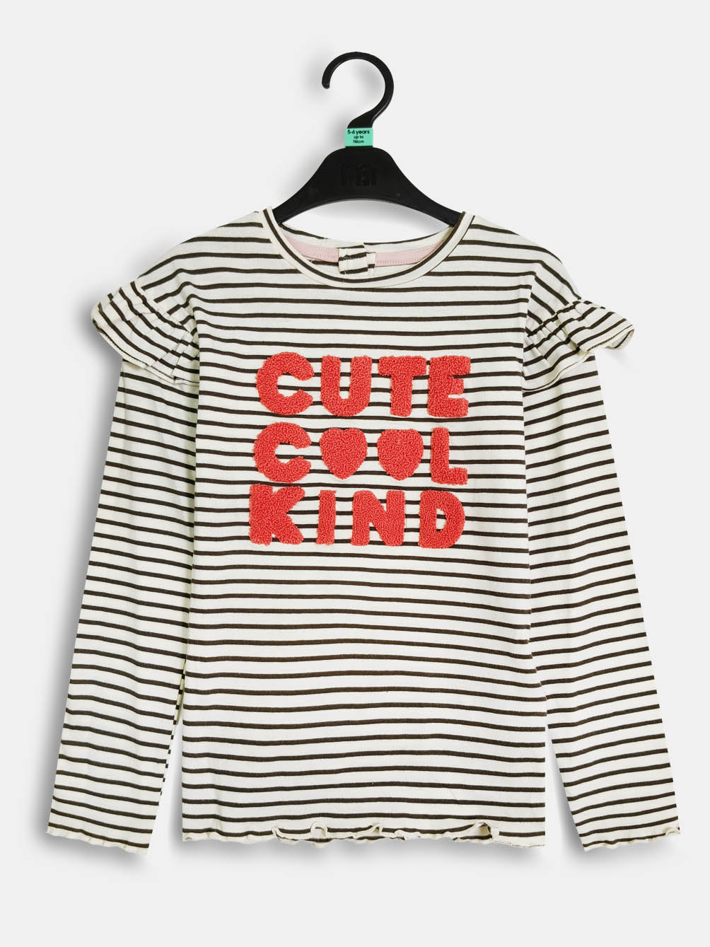 Girls Striped & Applique Top