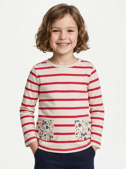 Girls Long Sleeve Striped Top