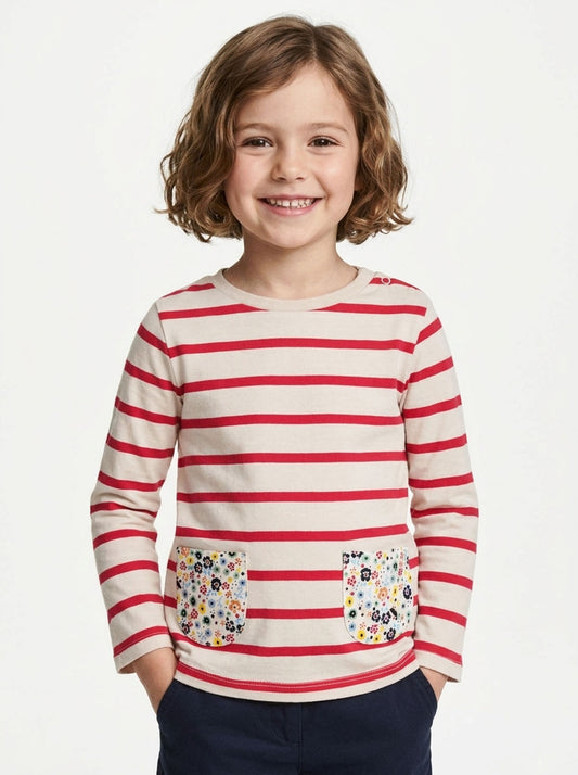 Girls Long Sleeve Striped Top