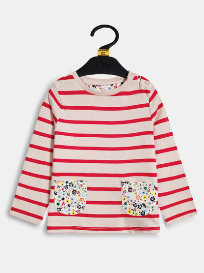 Girls Long Sleeve Striped Top