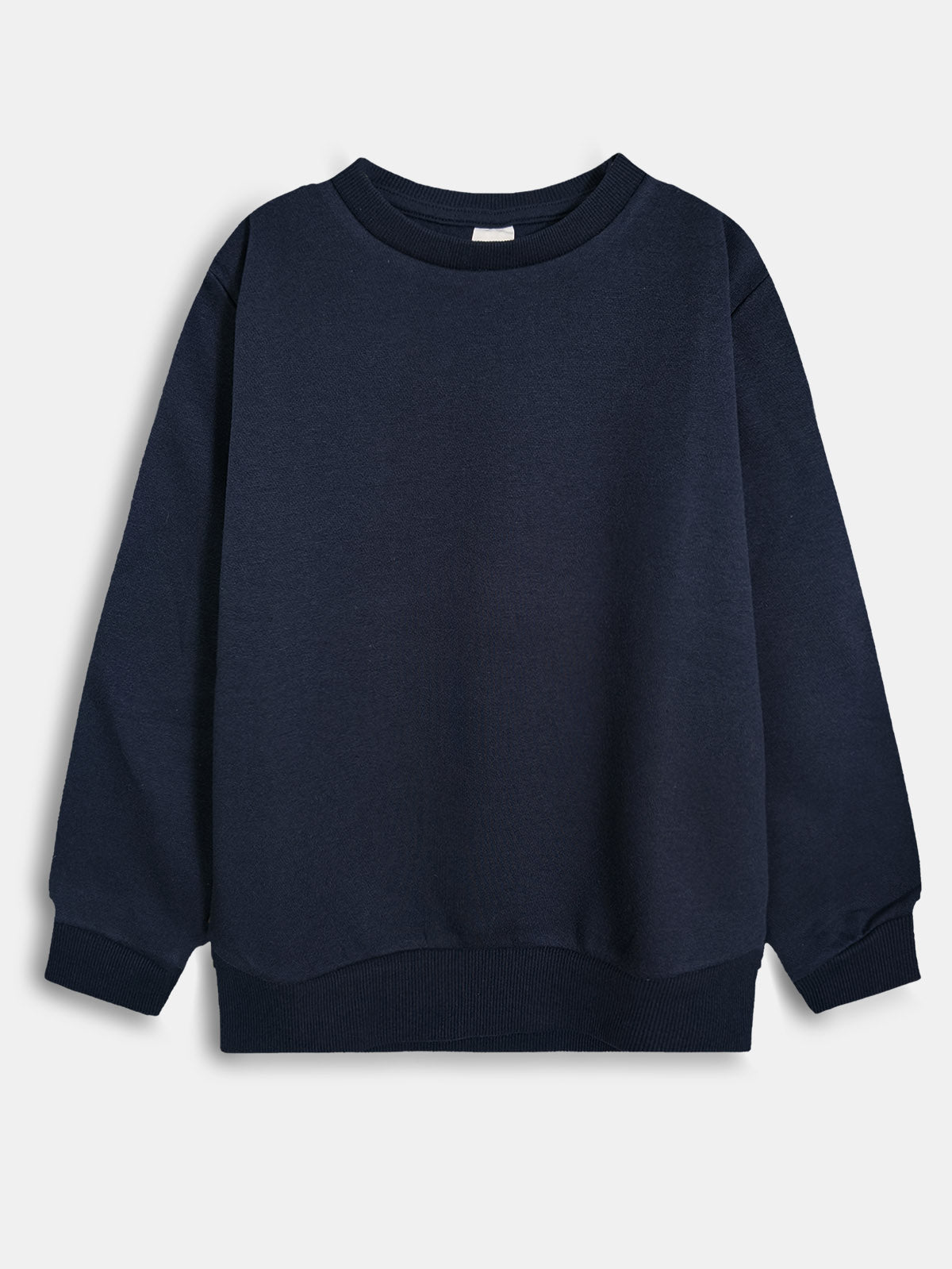 Girls Brushed Navy Pullover