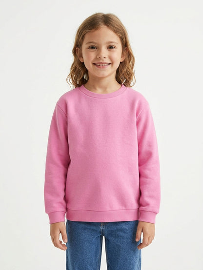 Girls Brushed Pink Pullover