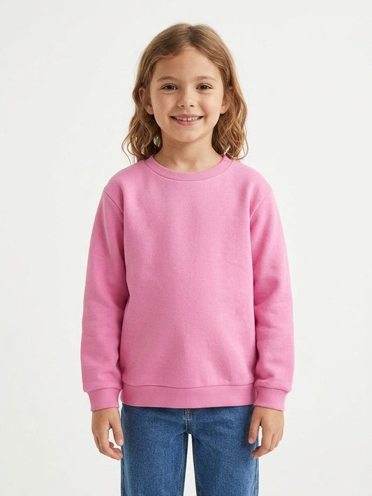 Girls Brushed Pink Pullover