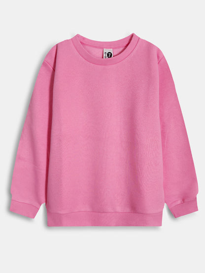 Girls Brushed Pink Pullover