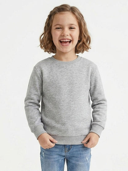 Girls Brushed Grey Pullover