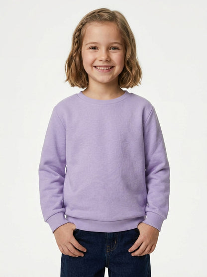 Girls Brushed Lilac Pullover