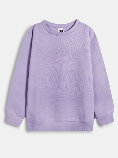 Girls Brushed Lilac Pullover
