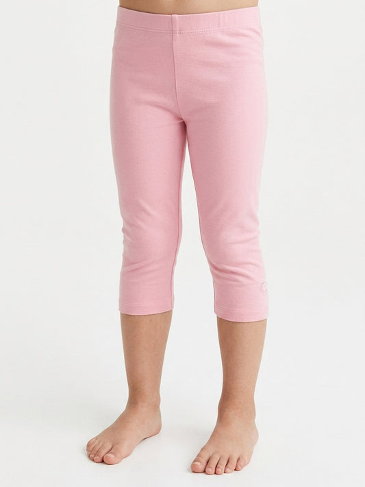 Girls Stretch Knit Pink Capri