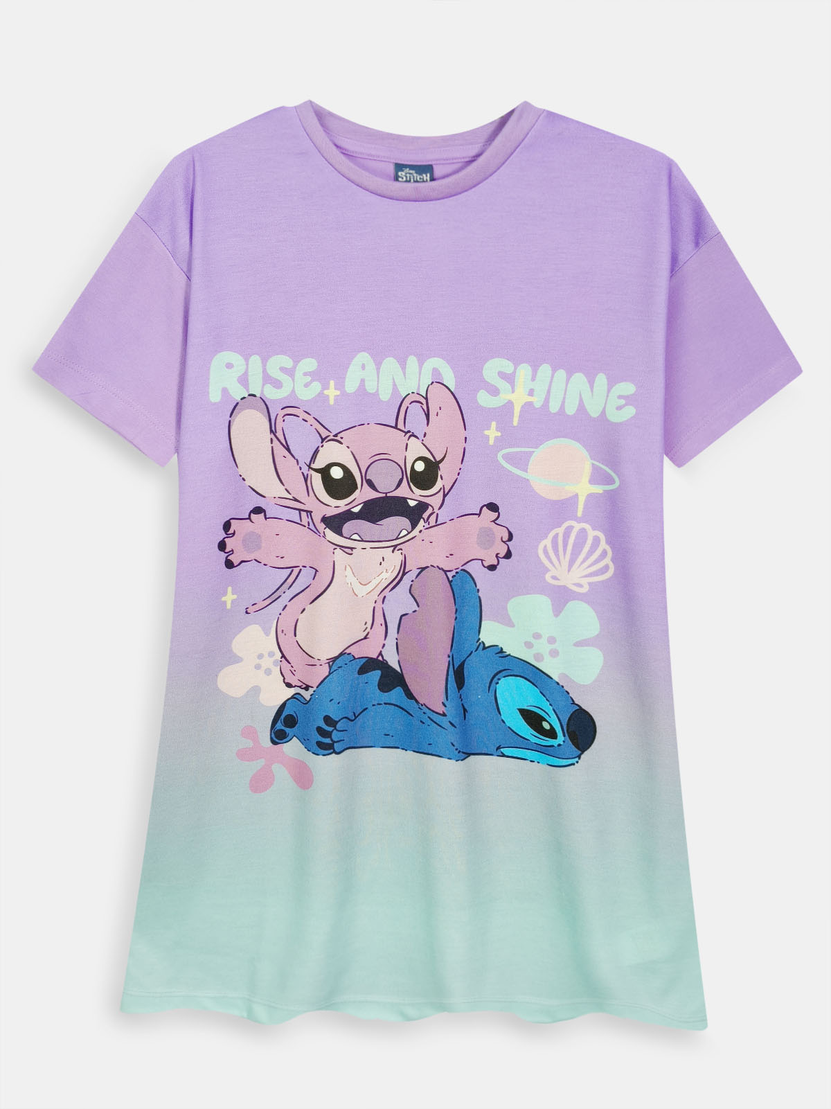Girls Printed Polyester Lilac Nighshirt