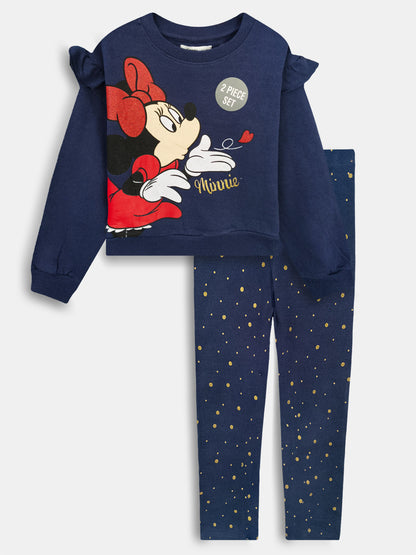 Girls Printed 2 Pc Set Sweatshirt n Legging