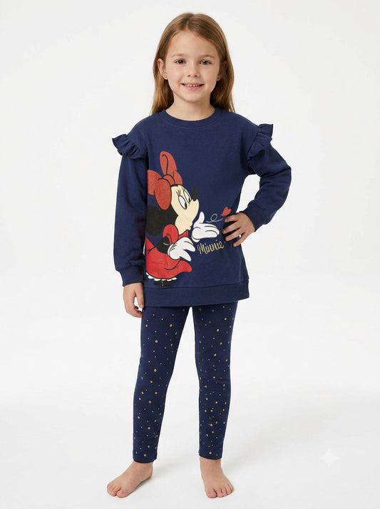 Girls Printed 2 Pc Set Sweatshirt n Legging