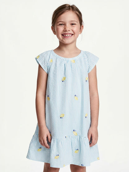 Girls Raglan Sleeve Woven Dress Mint