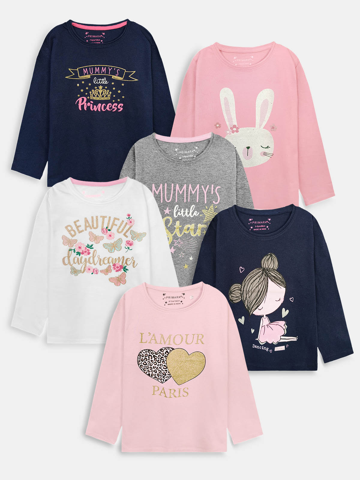 Girls Printed Long Sleeve T-Shrits