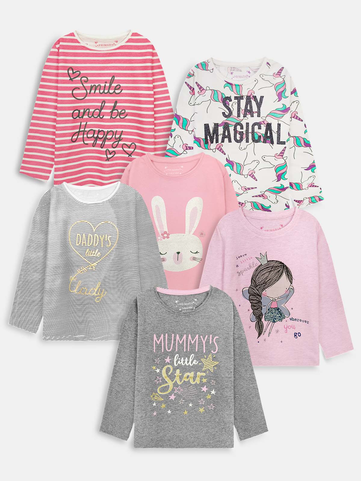 Girls Printed Long Sleeve T-Shrits