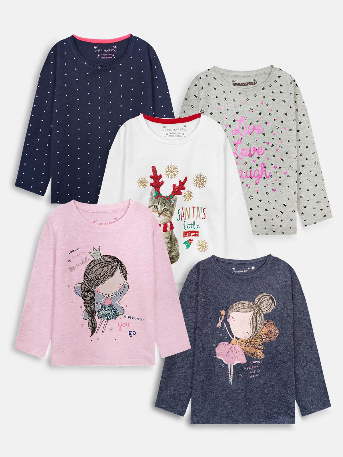 Girls Printed Long Sleeve T-Shrits