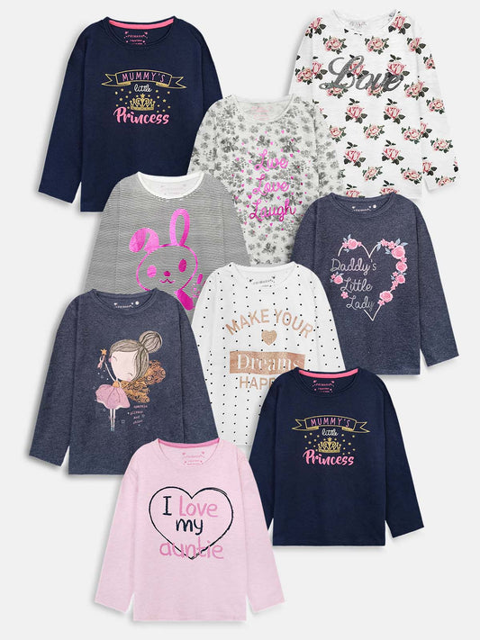 Girls Printed Long Sleeve T-Shrits
