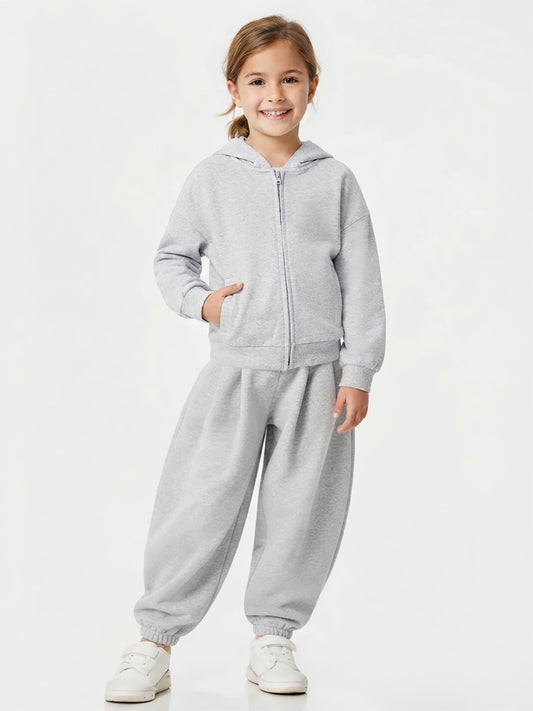 Girls Hooded Fullzipper Jogging Set
