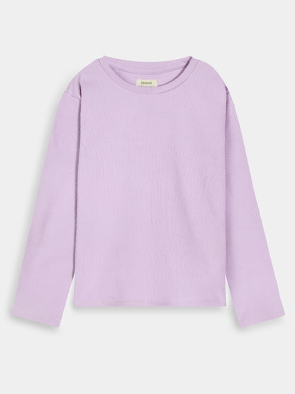 Girls Ribbed Co Ord Lilac Sets