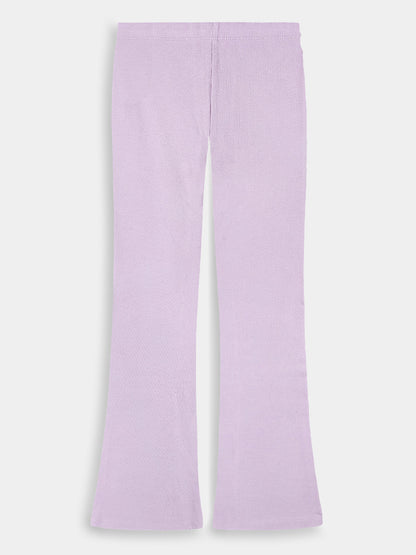 Girls Ribbed Co Ord Lilac Sets