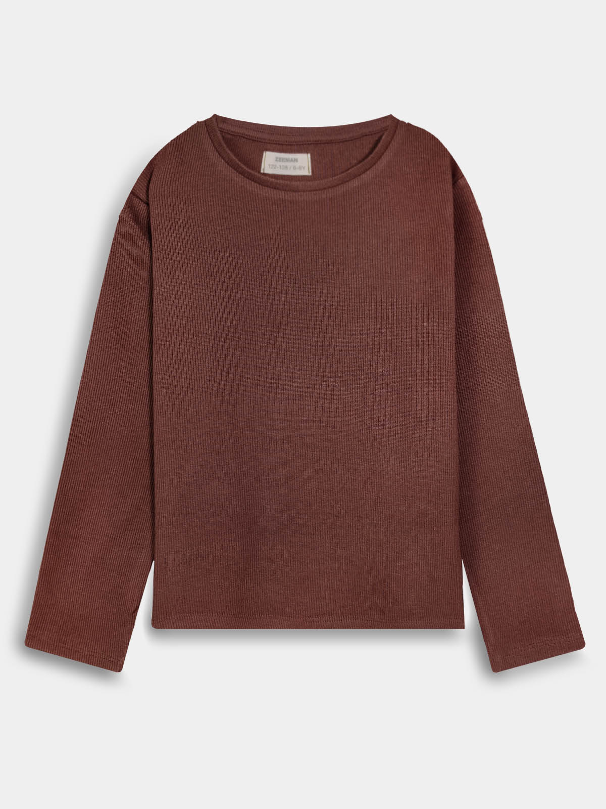 Girls Ribbed Co Ord Brown Sets