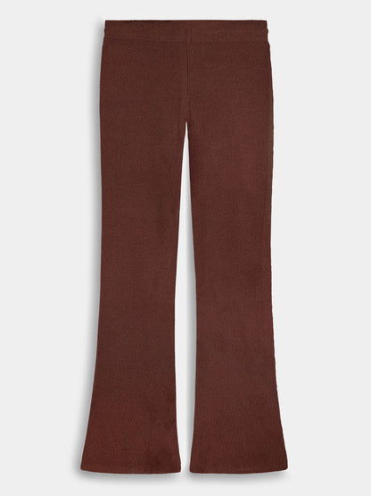 Girls Ribbed Co Ord Brown Sets