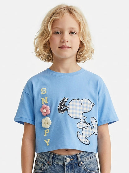 Girls Printed Crop Top