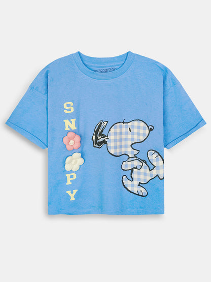 Girls Printed Crop Top