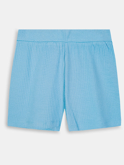 Girls Drop Needle Shorty Set