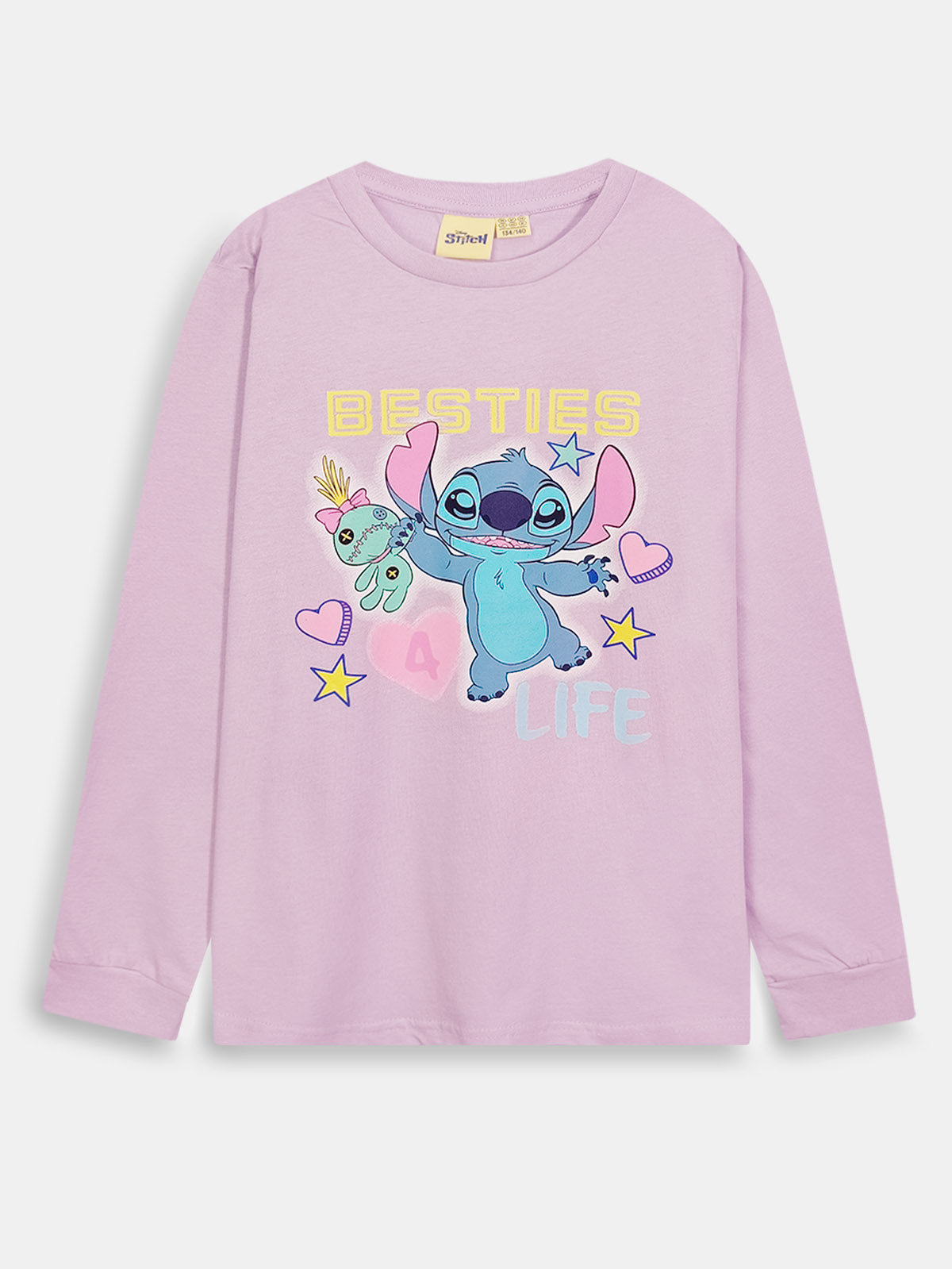 Girls Printed Lilac Pyjama Set