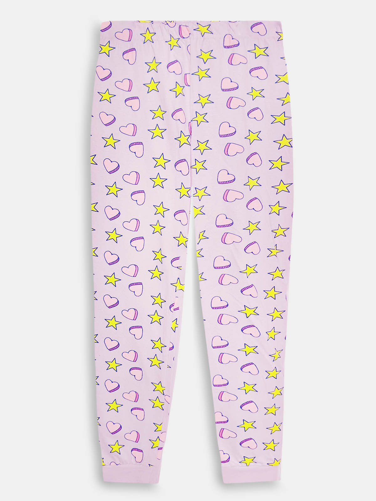 Girls Printed Lilac Pyjama Set
